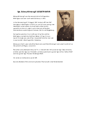 A preview of a PDF biography for Wintersgill, Sidney